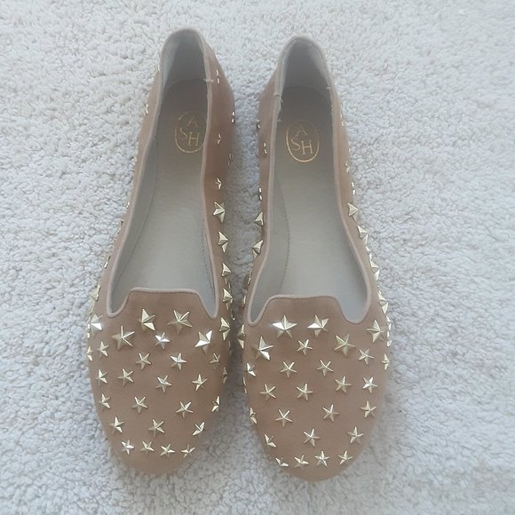 ASH SUEDE LETHER LOAFERS - OAK SIZE US 9.5 EU 40 - Picture 1 of 6